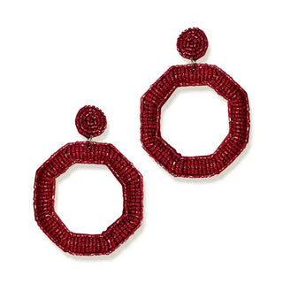Garnet Sammi Earrings #VLJE1334-GAR - Dangle Earrings