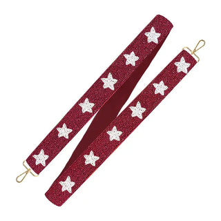 Garnet Star Beaded Crossbody Strap #MNA107VL-GAR - Bag Strap - Women’s