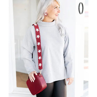Garnet Star Beaded Crossbody Strap #MNA107VL-GAR - Bag Strap - Women’s