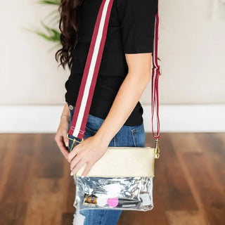 Garnet Stripe Crossbody Strap #MNA109VL-STGAR - Bag Strap - Women’s