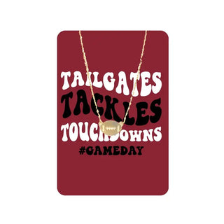 Garnet Tailgates Tackles Touchdowns Keepsake Card #VLJC-358GD-GARTTT - Pendant/Charm Necklace