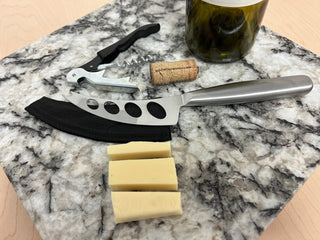 Genuine Stone Charcuterie Board, Cheese Knife and Bottle Opener Gift #A202301