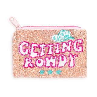 Getting Rowdy Beaded Coin Purse #MNA0329PK-ROW - Coin Purse - Women’s