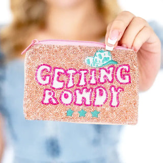 Getting Rowdy Beaded Coin Purse #MNA0329PK-ROW - Coin Purse - Women’s