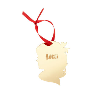Girl Silhouette Mirrored Acrylic Ornament
