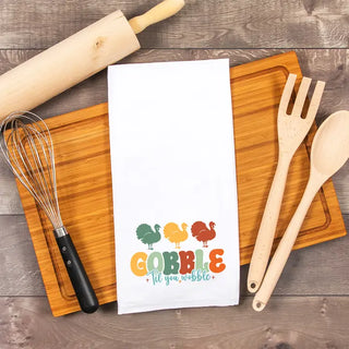 Gobble ’til You Wobble Hand Towel #HPHT-HTGOBWOB - Tea Towel