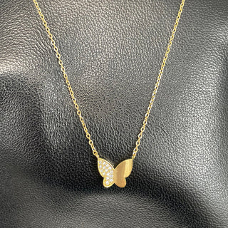 Gold Butterfly Necklace #EN858G-BTFLY