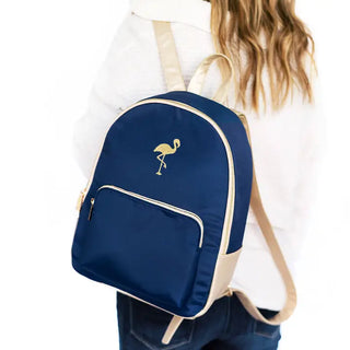 Gold Flamingo Luna Charlie Backpack Travel School Water Resistant Bag #M799VL-LUNA-FLAM - Backpack - Women’s