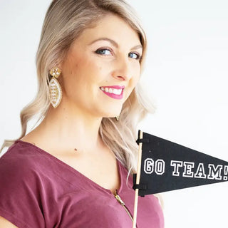 Gold Kick Off Earrings #VLJ5342-GD - Dangle Earrings