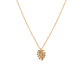 Gold Palm Leaf Necklace