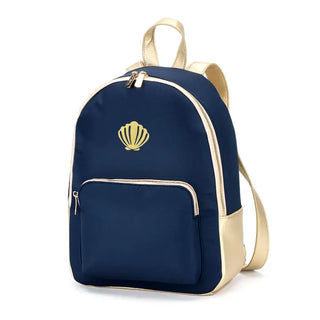 Gold Sea Shell Luna Charlie Backpack Travel School Water Resistant Bag #M799VL-LUNA-SSHELL - Backpack - Women’s