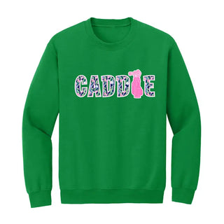 Golf Caddie Sweatshirt Funny Golf Lover Cozy Course Pullover #HPSW-CADDIE - Kelly Green / Small - Graphic Sweatshirt