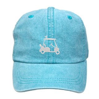 Golf Cart Embroidered Hat Golf Baseball Cap Gift for Men Women #M190VL-GCART - Aqua - Baseball Cap - Women’s