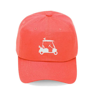 Golf Cart Embroidered Hat Golf Baseball Cap Gift for Men Women #M190VL-GCART - Coral - Baseball Cap - Women’s