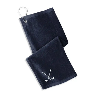 Golf Clubs Golf Towel #M421-GOLFC - Navy - Sports Towel