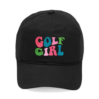 Golf Girl Embroidered Hat Women’s Golf Baseball Cap Gift for Her #M190VL-GOLFG24 - Black - Baseball Cap - Women’s