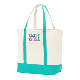 Golf Girl Everyday Tote Canvas Bag Cute Golf Gift for Women Players #M733VL-MINT-GOLFG24 - Mint - Tote Bag - Women’s