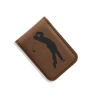 Golfer Money Clip #LMMC661-LTBRN-GOLFER - Brown - Money Clip - Unisex
