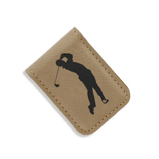 Golfer Money Clip #LMMC661-LTBRN-GOLFER - Light Brown - Money Clip - Unisex
