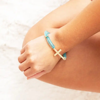 Grace Cross Bracelet #VLJB2304 - Bangle Bracelet