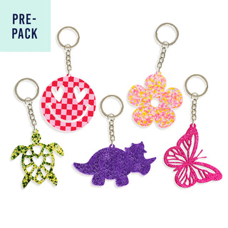 Green & Gold Glitter Turtle Keychain #ACK-SD24-TUR-GRNGDGLT - Keychain - Women’s