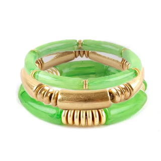 Green Lillian Bracelet #VLJB387-GRN - Green - Jewelry Set