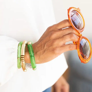 Green Lillian Bracelet #VLJB387-GRN - Green - Jewelry Set