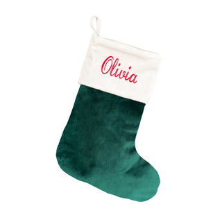 Green Velvet Stocking #M903VL-GRN - Holiday Stocking