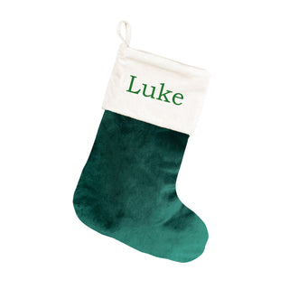 Green Velvet Stocking #M903VL-GRN - Holiday Stocking