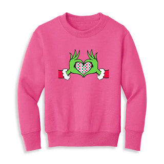 Grinchy Kind of Love Kid’s Sweatshirt #HPSW-KDBLKMED-KDGHEART - Sweatshirt - Kids