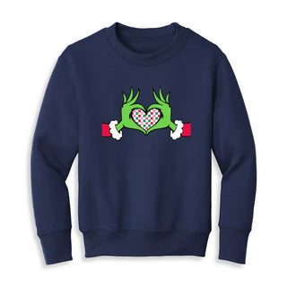 Grinchy Kind of Love Kid’s Sweatshirt #HPSW-KDBLKMED-KDGHEART - Sweatshirt - Kids