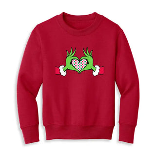 Grinchy Kind of Love Kid’s Sweatshirt #HPSW-KDBLKMED-KDGHEART - Sweatshirt - Kids