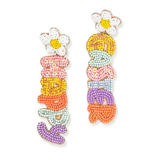 Happy Easter Pastel Earrings #VLJE6097-HE - Dangle Earrings