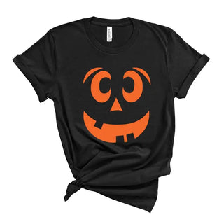 Happy Jack O Lantern T Shirt Pumpkin Halloween Fall Graphic Tee #HPYJACK - Black / Large - Screen Printed T-Shirt