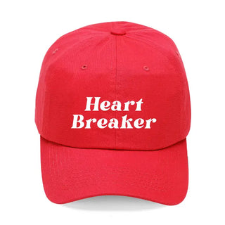 Heart Breaker Embroidered Hat Valentine’s Baseball Cap for Women #M190VL-BRK - Red - Baseball Cap - Women’s