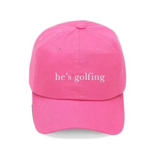 He’s Golfing Embroidered Hat Funny Golf Baseball Cap for Men Women #M190VL-AQ-HG - Hot Pink - Baseball Cap - Unisex