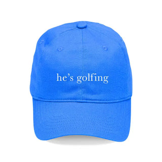 He’s Golfing Embroidered Hat Funny Golf Baseball Cap for Men Women #M190VL-AQ-HG - Electric Blue - Baseball Cap - Unisex