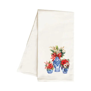 Holiday Floral Vases Hand Towel #HPHT-CHFLR - Hand Towel