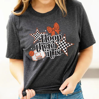 Hoop There It Is Basketball T Shirt Funny Game Day Sports Tee #HPTS-HOOP - Screen Printed T-Shirt - Women’s