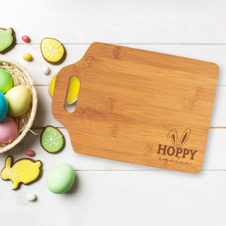 Hoppy Easter Cutting Board Bamboo Charcuterie Spring Hostess Gift #LCB896-HOP24 - Cutting Board