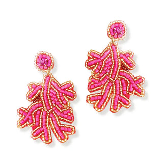 Hot Pink Aloha Reef Earrings #VLJE2884-HTPK - Dangle Earrings