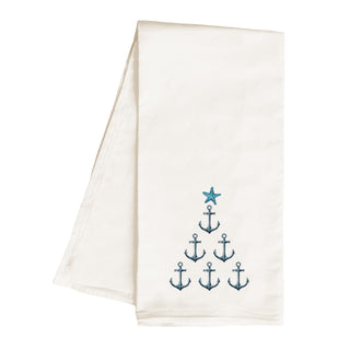 Anchor Christmas Hand Towel