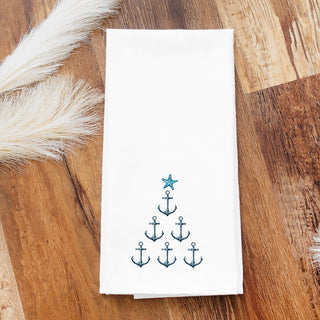 Anchor Christmas Hand Towel