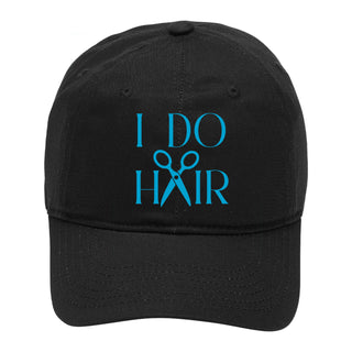 I Do Hair Embroidered Baseball Cap Hair Stylist Gift for Cosmetologists #M190-HAIRM-BLK - Baseball Cap - Unisex
