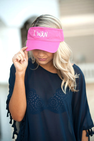 I Won Hot Pink Visor