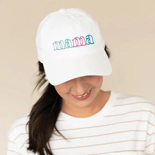 Mama Outline Embroidered Baseball Cap for Moms Cute Adjustable Hat #M190VL-OMAMA