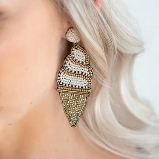Inside Scoop Earrings #VLJE0345-WHT - Dangle Earrings