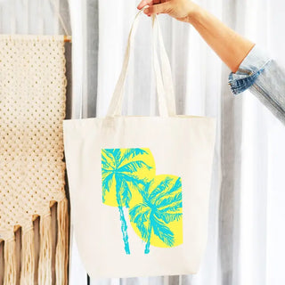 Islands in the Sun Large Canvas Tote Tropical Beach Travel Shoulder Bag #ISLANDSUN - Tote Bag - Women’s