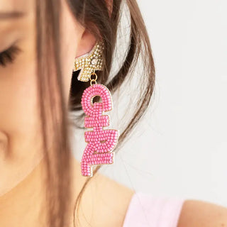 It’s a Girl Earrings #VLJE6067-GIRL - Dangle Earrings