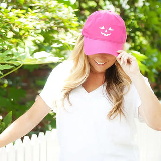 Jackie O Lantern Embroidered Halloween Hat Pink Baseball Cap Women #M190VL-HTPK-JACKIE - Baseball Cap - Women’s
